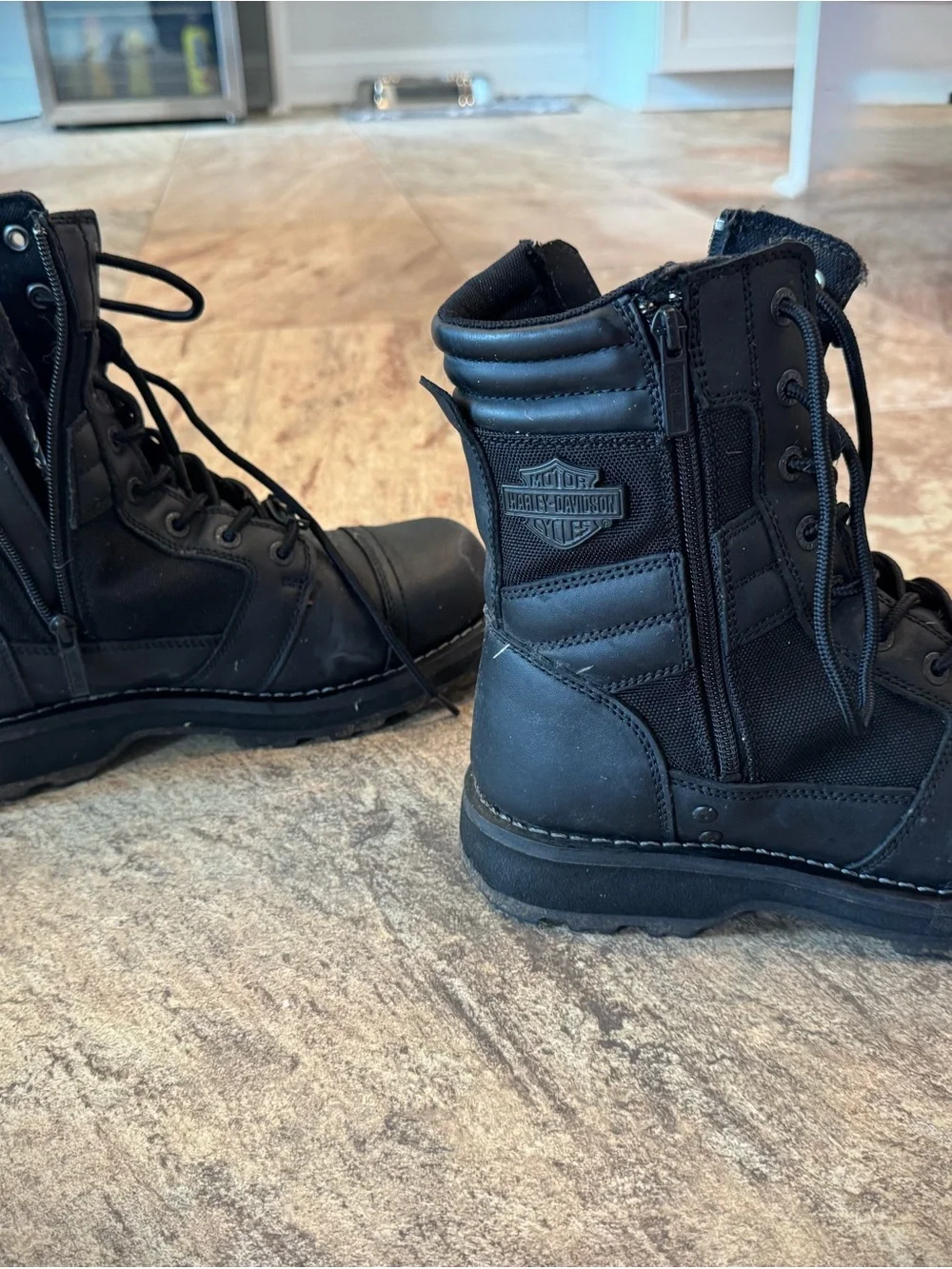 Harley-Davidson Boxbury 7-inch Blacked-Out Motorcycle Boots D93370